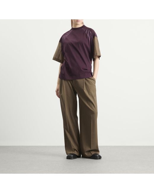 Toga Purple Toga Cotton Taffeta T-Shirt