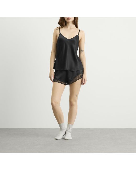 Calvin Klein Black Satin Cami Set
