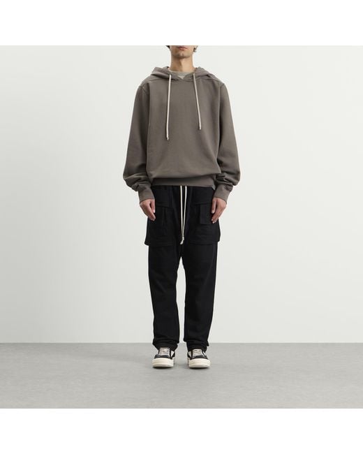 Rick Owens Gray Oversized Hoodie for men