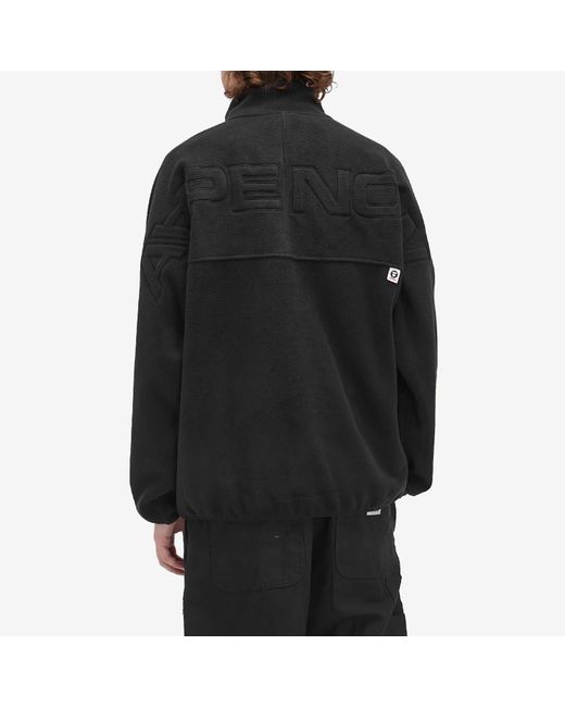 Aape By A Bathing Ape Black Aape Now Moc Neck Polar Fleece for men
