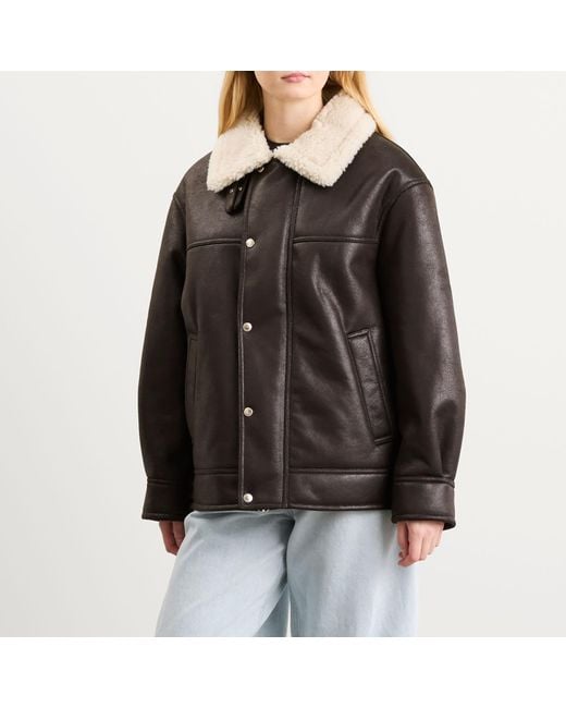 DUNST Black Faux Shearling Jacket