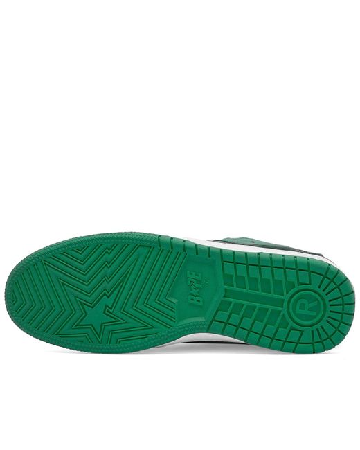 A Bathing Ape Green Bape Sk8 Sta #4 Sneaker for men