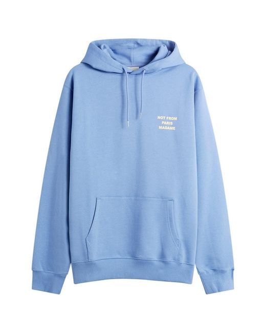 Drole de Monsieur Blue Slogan Hoodie for men