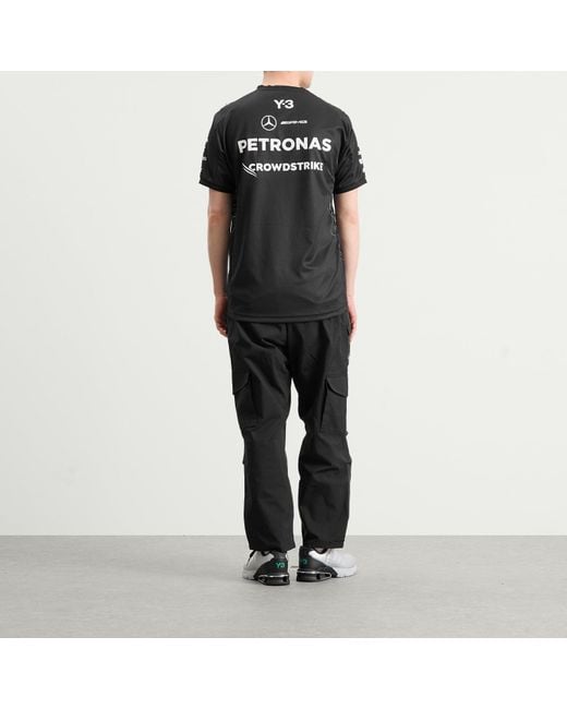 Y-3 Black X Mercedes F1 Driver Short Sleeve Jersey for men