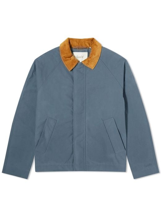 Forét Blue Row Oilskin Jacket for men