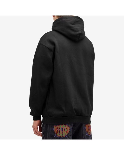 Butter Goods Black Denim Logo Applique Hoodie for men