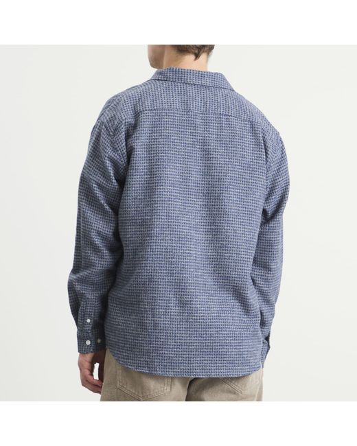 Palmes Blue Cotton Mouline Shirt for men