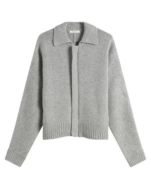 Entire studios Gray Marla Knitted Bomber for men