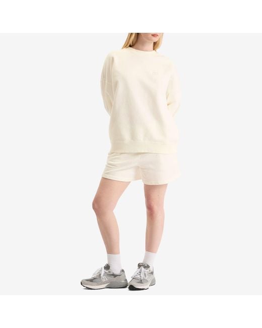 Anine Bing Natural Kam Framed Monogram Shorts