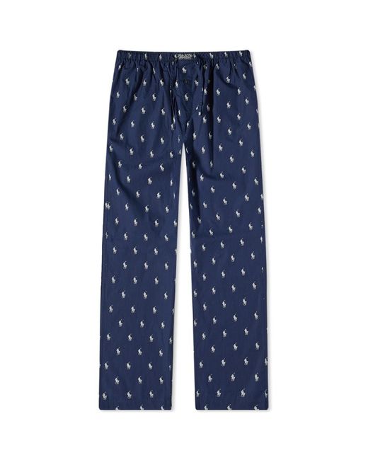 Polo Ralph Lauren Blue All Over Pony Player Pyjama Pant for men