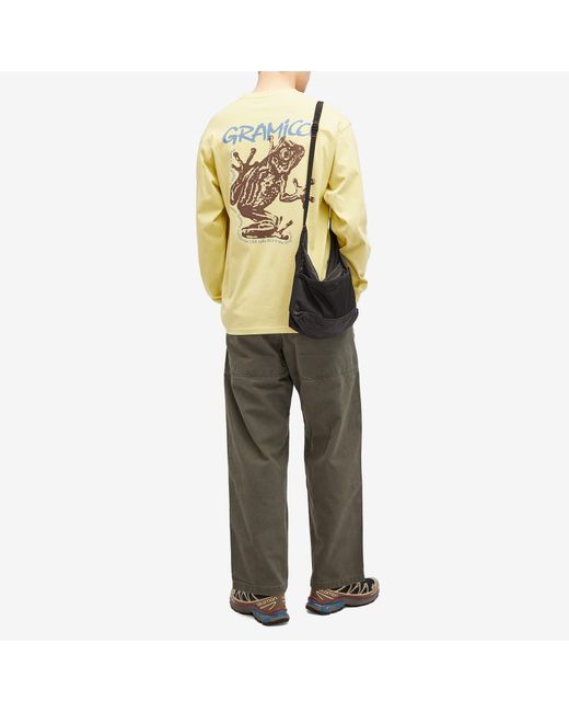 Gramicci Yellow Sticky Frog Long Sleeve T-Shirt for men