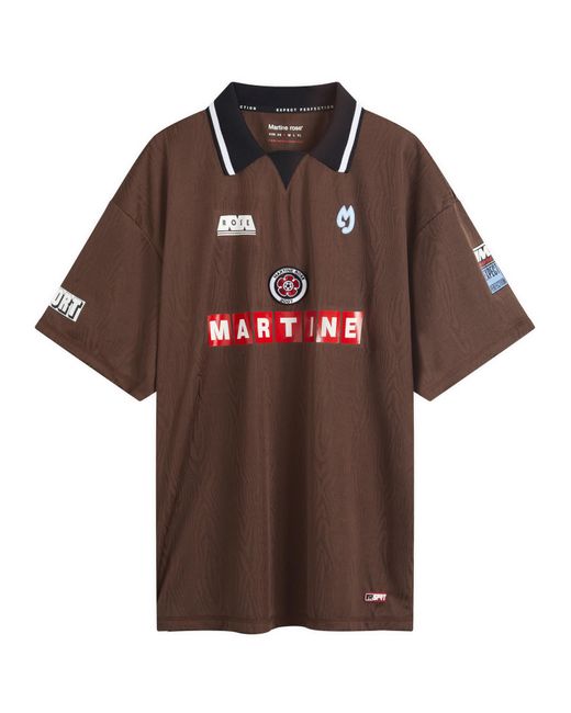 Martine Rose Brown Football Jersey Top