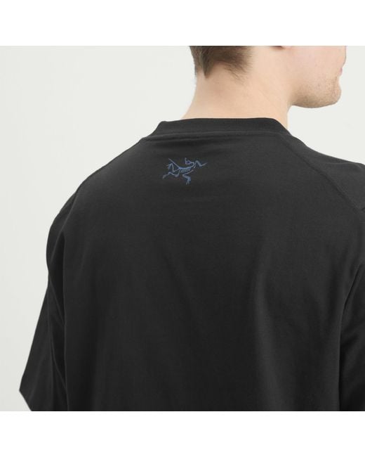Arc'teryx Black Kragg Cotton Lithographica T-Shirt for men