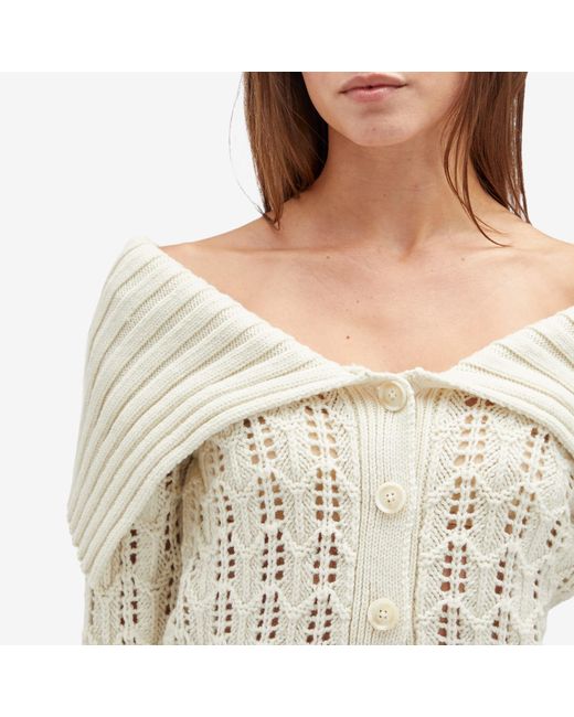 Holzweiler White Knitted Cardigan