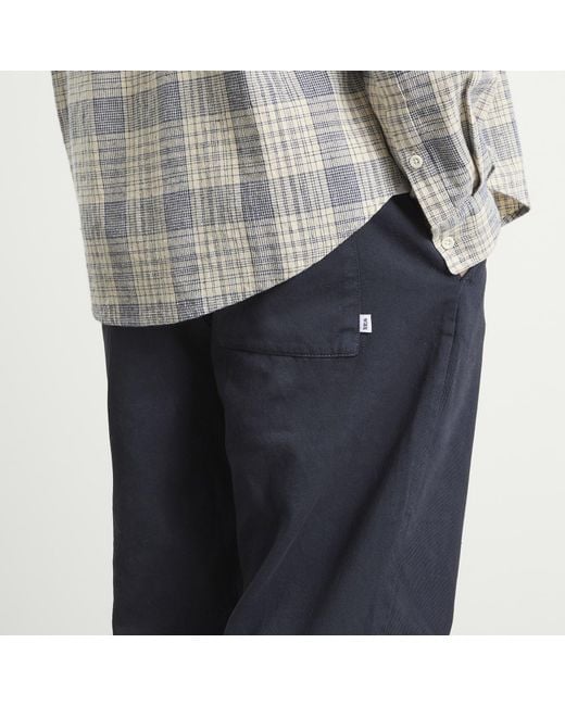Wax London Blue Kurt Twill Trousers for men