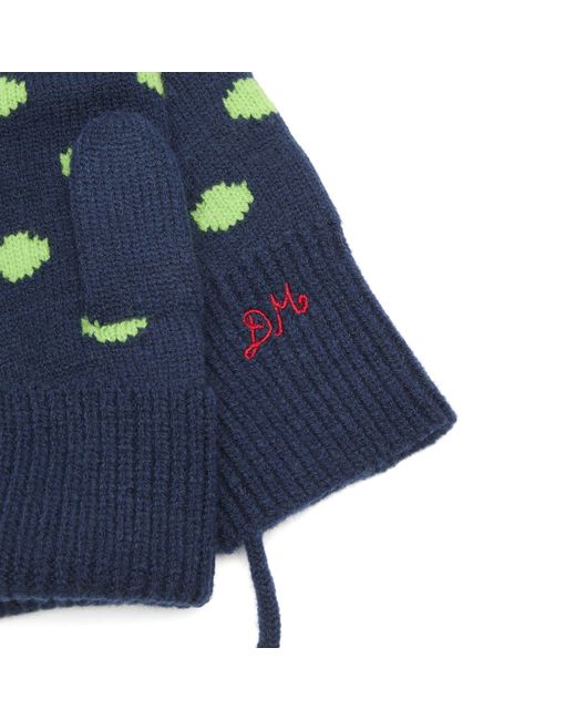 Damson Madder Blue Cable String Mittens