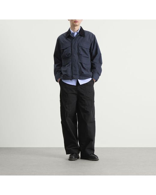 Universal Works Blue Recycled Poly Parachute Field Jacket for men