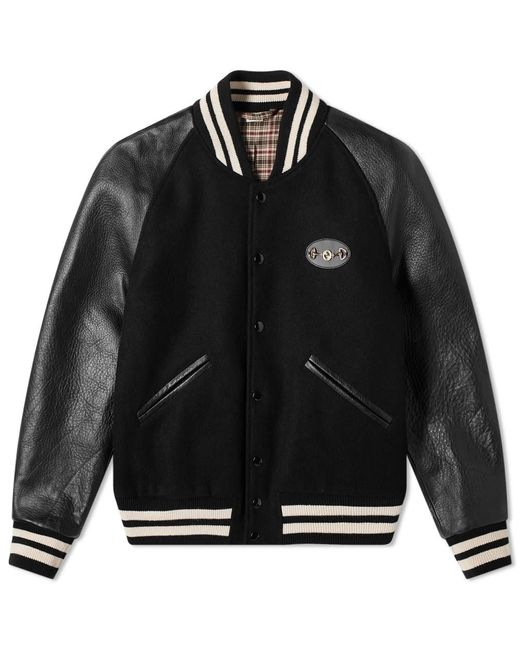 Gucci Horse Bit Varsity Jacket in Black for Men | Lyst