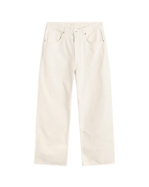 Norse Projects Natural Korshavn Relaxed Twill 5 Pocket Trousers for men