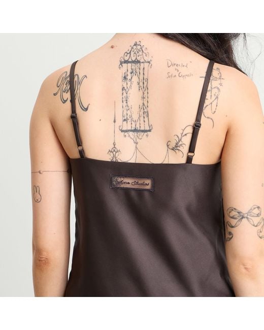 Acne Brown Dary Technical Duchesse Dress