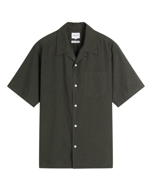 Norse Projects Green Carsten Cotton Tencel Shirt for men
