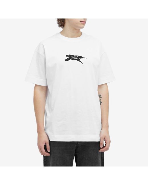 Givenchy White Feather Logo T-Shirt for men