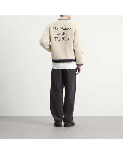 Human Made Natural Zip-Up Knit Cardigan for men