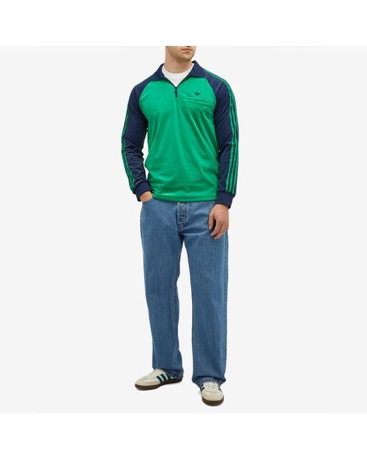 adidas Retro Velour Polo Shirt in Green for Men | Lyst Canada