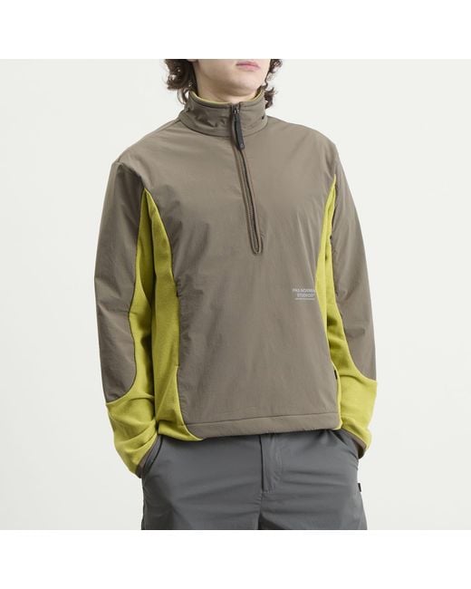 Pas Normal Studios Green Off-Race Light Half-Zip Fleece for men