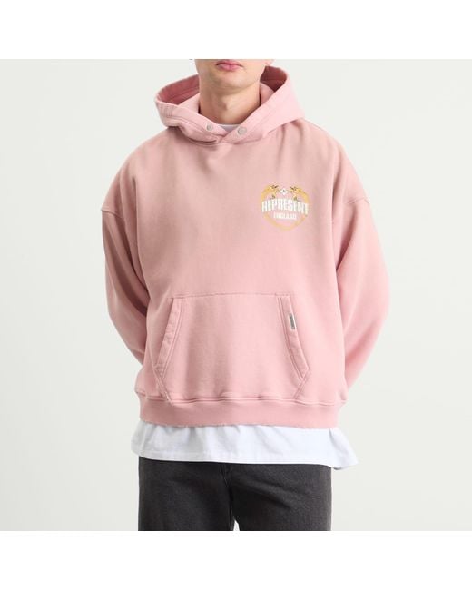 Represent Pink Angel Border Hoodie for men