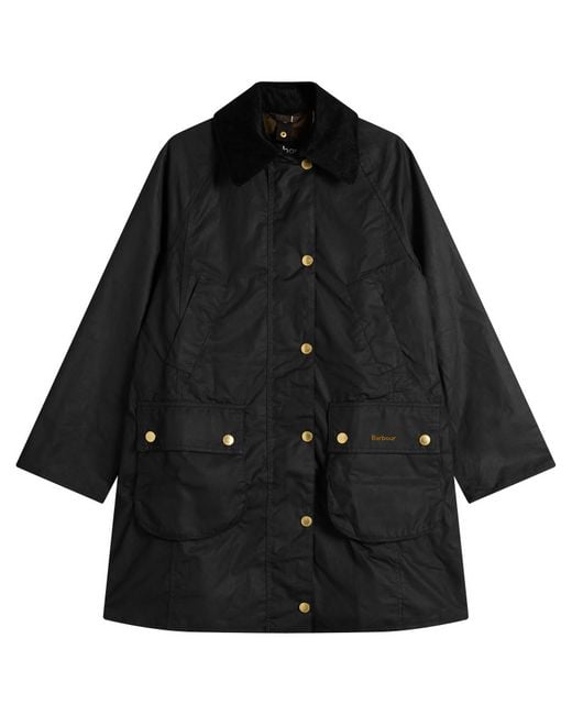 Barbour Black Long Beadnell Wax Jacket