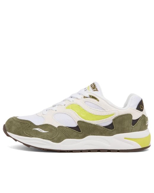 Saucony White Grid Shadow 2 Sneakers for men