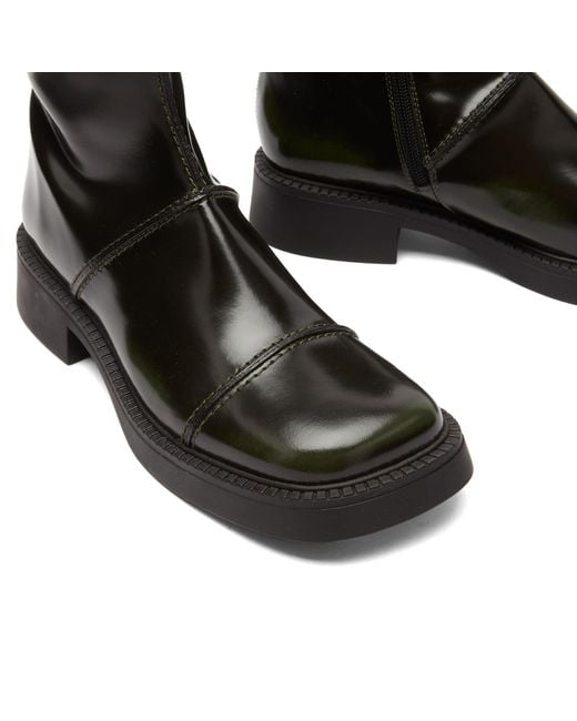 Miista Black Dahlia Khaki Ankle Boots