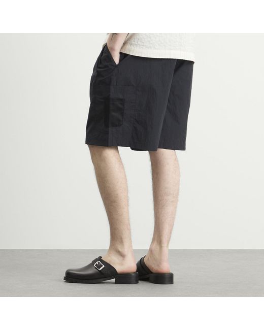 A Kind Of Guise Black Quito Pleated Tech Shorts for men