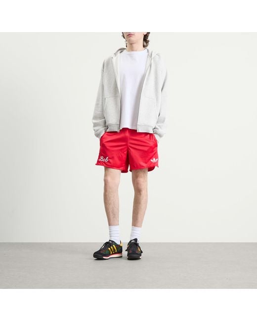 Adidas Red Bob Marley Shorts for men