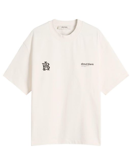About Blank White Dual Logo T-Shirt for men