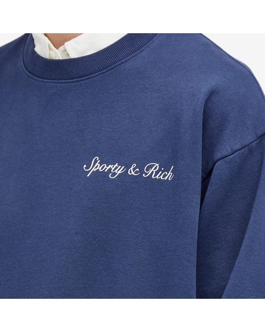 Sporty & Rich Blue Syracuse Crew Sweat for men