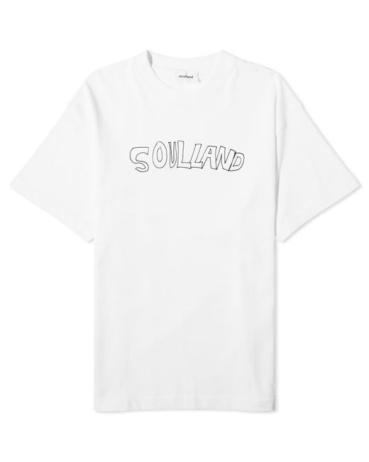 Soulland White Kai Roberta Logo T-Shirt for men