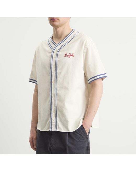 Polo Ralph Lauren White State Baseball Shirt for men