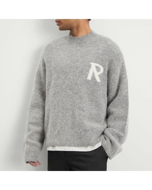 Represent Gray Logo Knit Jumper for men