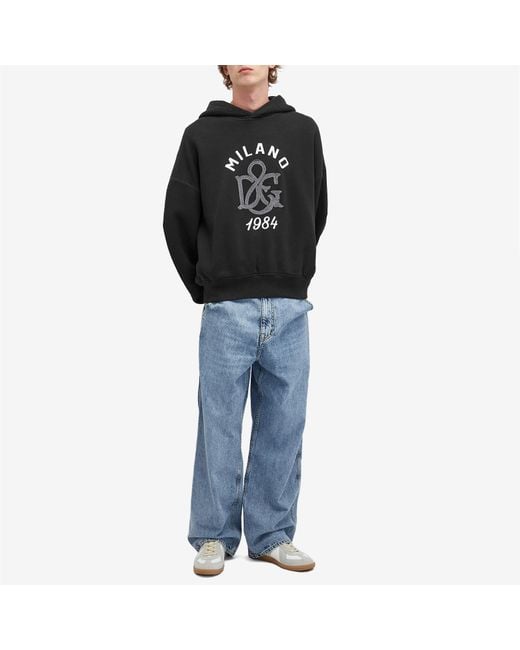 Dolce & Gabbana Milano 1984 Print Hoodie in Black for Men