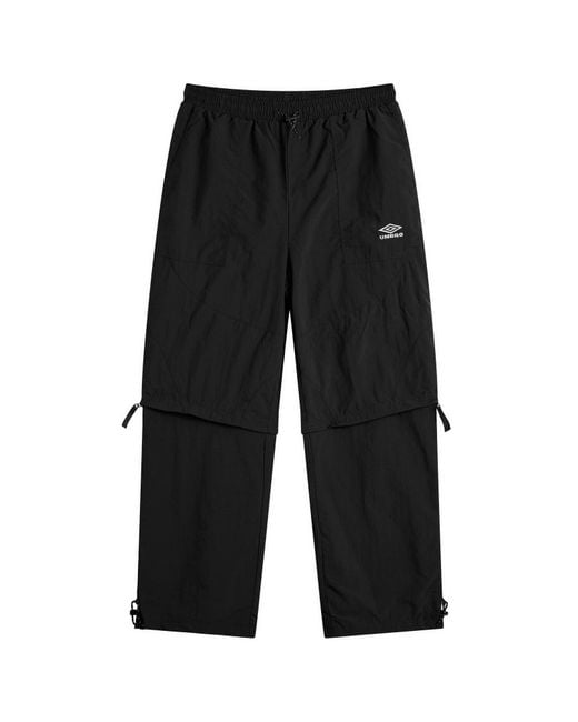 Umbro Black Zip Off Loose Fit Pants for men