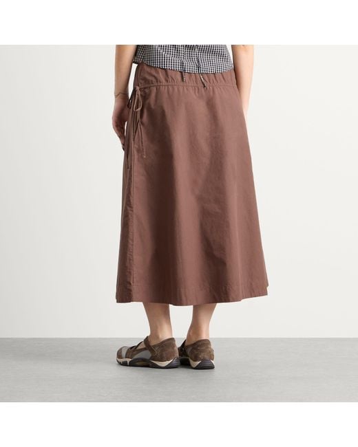 Damson Madder Brown Caspia Volume Midi Skirt