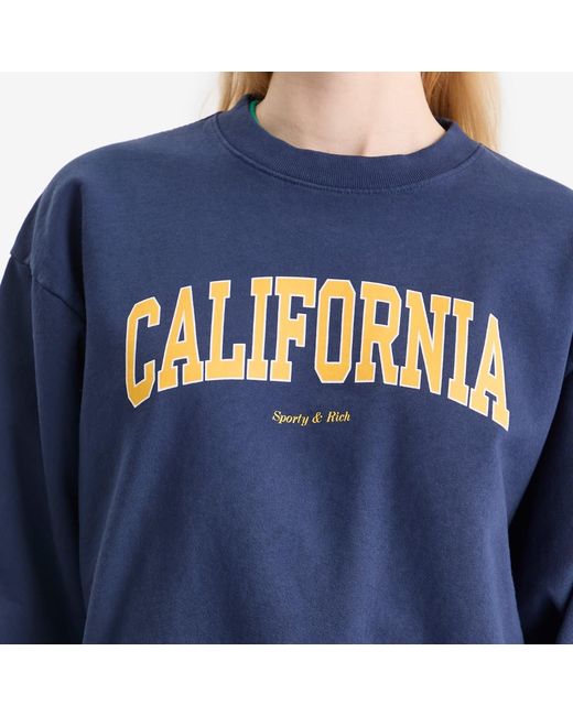 Sporty & Rich Blue California Crewneck