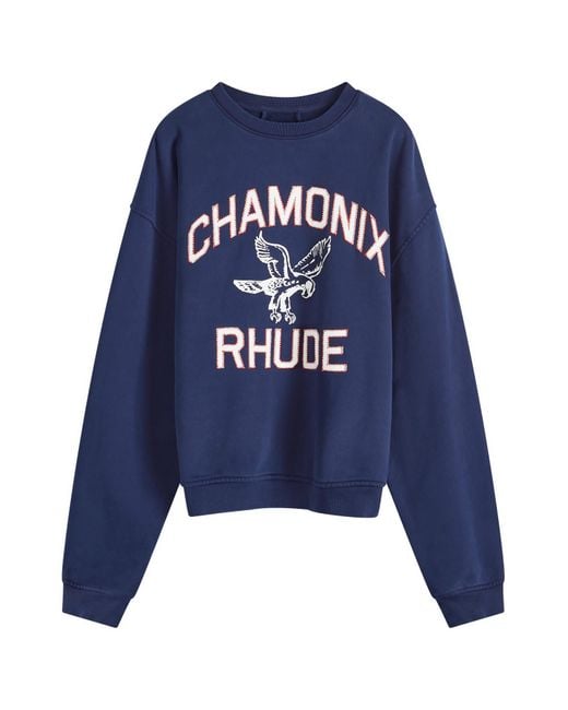 Rhude Blue Chamonix Sweatshirt for men