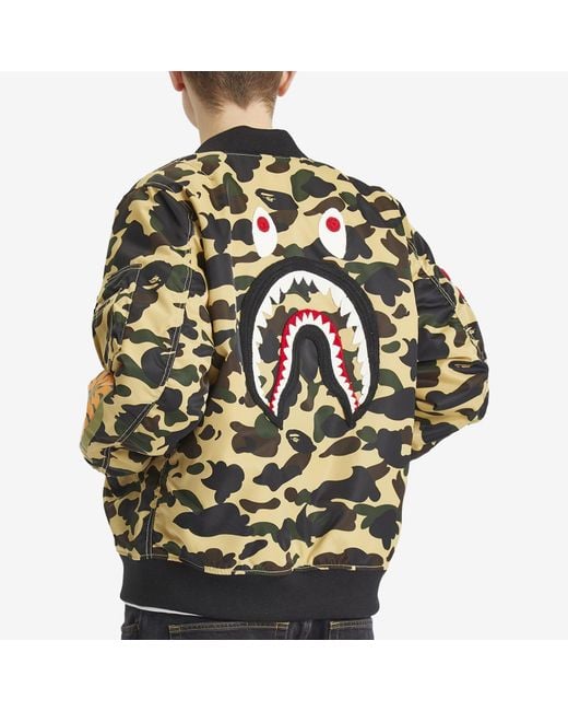 A Bathing Ape Green 1St Camo Sharka-1 Jacket for men