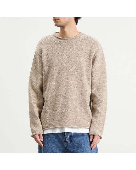 Folk Brown Slouch Crew Jumper for men