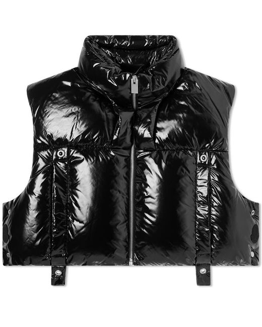 Moncler Cotton Genius X Alyx Fraxinus Cropped Puffer Vest in Black - Lyst