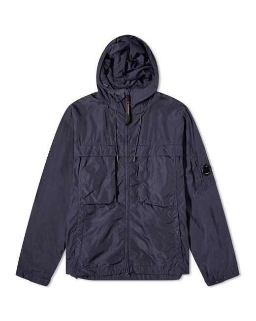 C P Company Blue Chrome-R Hooded Jacket for men