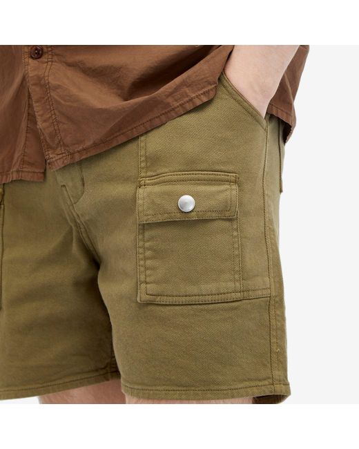 YMC Green Bush Shorts for men